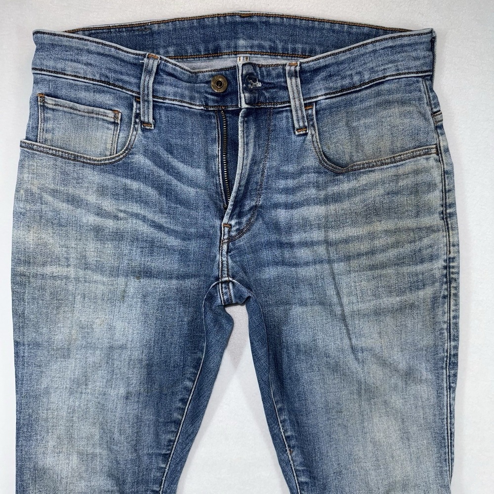 G-Star Raw Jeans Mens 32x32‎ 3301 Deconstructed Super Slim Distressed Faded Work